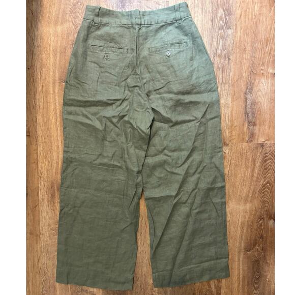 NWT Madewell The Harlow Wide-Leg Pant in 100% Linen In Distant Surplus Size 2P - Picture 8 of 9